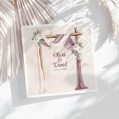 Boho Lila Floral Canopy Wedding Serviette