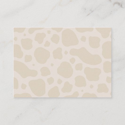 Boho Lila Floral Highland Kuh Diaper Raffel Begleitkarte (Rückseite)