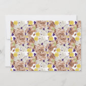 Boho Lila Floral Moon Phase Wiccan Handfasten Save The Date (Rückseite)