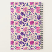 Boho Lila Floral Pattern Planer (Rückseite)