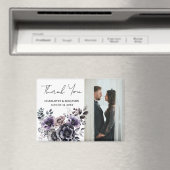 Boho Lila Floral Wedding Vielen Dank Magnet (In Situ (Geschirrspüler))