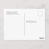 Boho Lila Floral Wreath Blank Save the Date Postkarte (Rückseite)