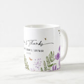 Boho Lila Florals Brautparty Party Geschenk Tasse (VorderseiteRechts)