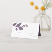 Boho Lila Foliage Wedding Platzkarte (Vorderseite)