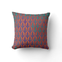 Boho Lila Green Orange Muster Reversible