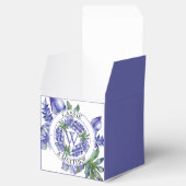 Boho Lila | Green Tropical Blätter Wedding Bridal Geschenkschachtel (Geöffnet)