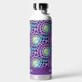 Boho Lila Green Turquoise Krawatte Dye Muster Trinkflasche (links)