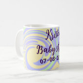 Boho lila grüne Babydusche Marmor rustikal, modern Kaffeetasse (Vorderseite Links)