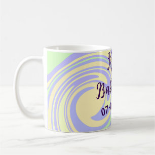 Boho lila grüne Babydusche Marmor rustikal, modern Kaffeetasse