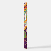 Boho Lila Hippy 60er Retro Paisley Samsung Galaxy iPhone Hülle (Rechte Seite)