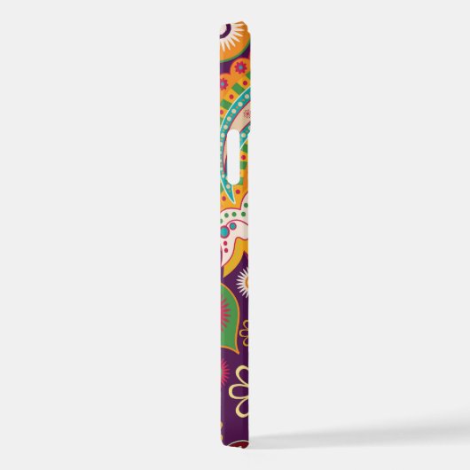 Boho Lila Hippy 60er Retro Paisley Samsung Galaxy iPhone Hülle (Rechte Seite)