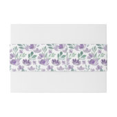 Boho Lila Hochzeit der Wasserfarben Einladungsbanderole (Rückseitenbeispiel)