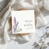 Boho Lila Lavendel Wasserfarbe Hochzeit Serviette