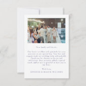 Boho Lila Lavender Floral Wreath Wedding Foto Dankeskarte (Rückseite)