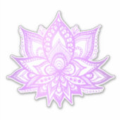 Boho Lila Lotus Blume Aufkleber (Vorderseite)