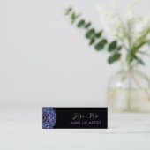 Boho Lila Mandala bilde Künstler aus Mini Visitenkarte (Stehend Vorderseite)