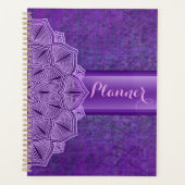 Boho Lila Mandala Grosser Planer (Vorderseite)