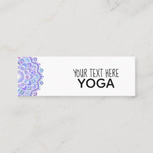 Boho Lila Mandala Yoga Mini Visitenkarte