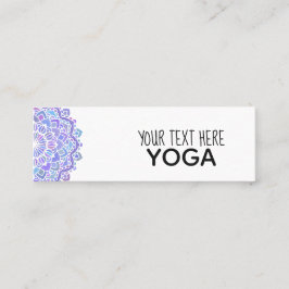 Boho Lila Mandala Yoga Mini Visitenkarte