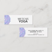Boho Lila Mandala Yoga Mini Visitenkarte (Vorne/Hinten)