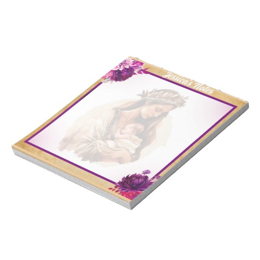 Boho Lila Notizblock (Rotiert)