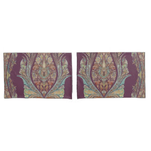 BOHO Lila Paisley Tribal Indien Bohemisches Muster Kissenbezug