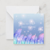 Boho Lila Pink Feathers Glitzern Vielen Dank Mitteilungskarte (Rückseite)