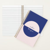 Boho Lila Pink Form & Name Notizblock (Innen)