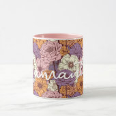 Boho Lila Pink Wilde Blume Blumenstrauß Individuel Tasse (Zentrum)