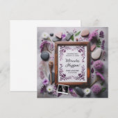 Boho Lila Pregnancy Ankündigung digital (Vorne/Hinten)