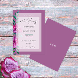 Boho Lila Rose Wasserfarben Einladung