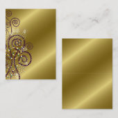 Boho Lila Spirals Chic Golden Wedding Platzkarte (Vorne/Hinten)