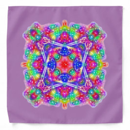 Boho Lila Square Mandala Halstuch