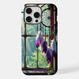 Boho-Lila-Traumfänger im Fenster iPhone 15 Pro Max Hülle