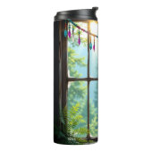 Boho-Lila-Traumfänger im Fenster Thermosbecher (Nach links gedreht)