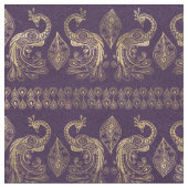 Boho Lila und Goldpflege Stoff (Nahaufnahme)