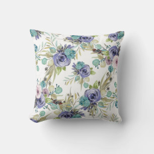 Boho Lila und grün Kissen