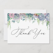 Boho Lila und grün succuled Vielen Dank (Vorderseite)