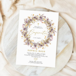 Boho Lila Wildblumen Bestätigung Einladung