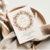 Boho Lila Wildblumen: Einladung feiern