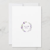 Boho Lila Wildblumen Grass Wedding Einladungen (Rückseite)