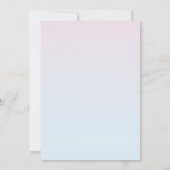 Boho lilac dekorative lesbische Hochzeit Einladung (Rückseite)