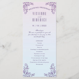 Boho lilac dekorative lesbische Hochzeit Programm