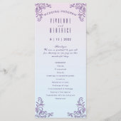 Boho lilac dekorative lesbische Hochzeit Programm (Vorderseite)