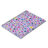 Boho Lilac Floral Muster Notizblock (Linke Seite)