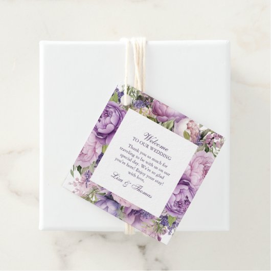 Boho Lilac Floral Wedding Geschenkanhänger (Beispiel)