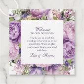 Boho Lilac Floral Wedding Geschenkanhänger (Vorderseite)