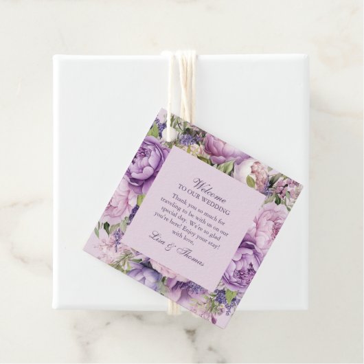 Boho Lilac Floral Wedding Geschenkanhänger (Beispiel)