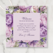 Boho Lilac Floral Wedding Geschenkanhänger (Vorderseite)