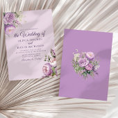 Boho Lilac Peonies Wedding Einladung